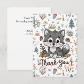 Charmante boswolf bedankkaart (Voorkant / Achterkant)