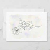 Charmante Botanics Elegante Huwelijksuitnodiging Kaart (Achterkant)