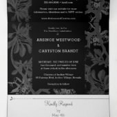 Charmante botanische bruiloft drieluik uitnodiging (Binnenkant midden)