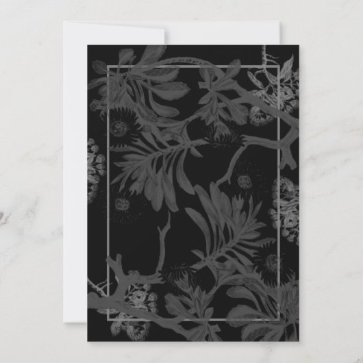 Charmante botanische bruiloft save the date (Achterkant)