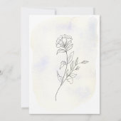 Charmante botanische elegante bruiloft uitnodiging (Achterkant)