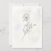 Charmante Botanische Monogram Bruiloft Uitnodiging (Achterkant)