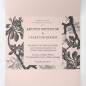 Charmante botanische trouwkaart drieluik uitnodiging (Binnenkant midden)