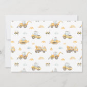 Charmante Bouw Foto Verjaardag Uitnodiging (Achterkant)