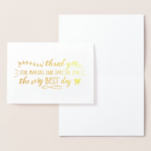 Charmante bruiloft dank u folie kaarten (Display)