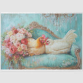 Charmante bruiloft kippen decoupage tissuepapier (Voorkant)