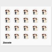 Charmante bruiloft paar Stickers (Vel)