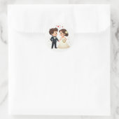 Charmante bruiloft paar Stickers (Tas)