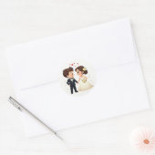 Charmante bruiloft paar Stickers (Envelop)