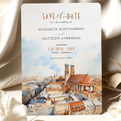 Charmante bruiloft van München Save the Date Kaart