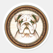 Charmante Bulldog digitale Sticker (Voorkant)