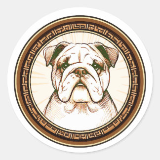 Charmante Bulldog digitale Sticker