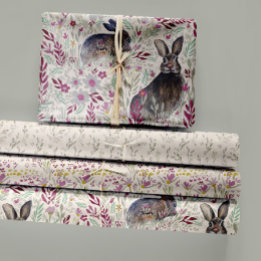 Charmante Bunnies Meadow Flowers Decoupage Inpakpapier Vel