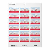 Charmante buurt Adresetiketten (fuchsia) Etiket (Full Sheet)