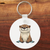 Charmante Cartoon Otter Sleutelhanger (Voorkant)