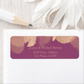 Charmante Cassis roos gouden waterverf Etiket (Insitu)