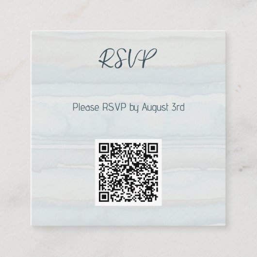 Charmante Casual Baby shower behuizing Kaart QR-co (Achterkant)