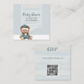 Charmante Casual Baby shower behuizing Kaart QR-co (Voorkant / Achterkant)