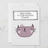 Charmante Cat Lover's Birthday Kaart (Voorkant)