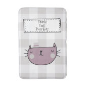 Charmante Cat Lover's Purfect Buffalo plaid Badmat (Voorkant Verticaal)