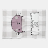 Charmante Cat Lover's Purfect Buffalo plaid Theedoek (Horizontaal)