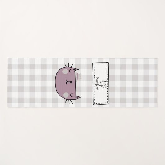 Charmante Cat Lover's Purfect Buffalo plaid Yogamat (Voorkant (horizontaal))