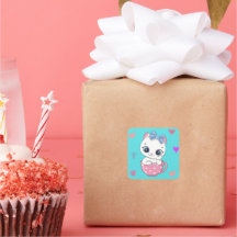 Charmante Cat Sticker: Perfect voor kattenliefhebb