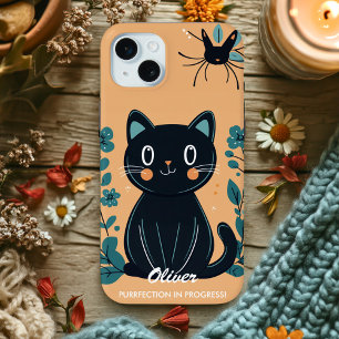 Charmante Cat Vibes - Gezellige & Schattigee Charm Case-Mate iPhone 14 Pro Hoesje