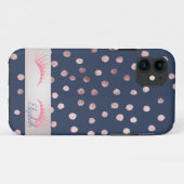 Charmante Chic Blauw,Confetti,Glitter Valse Wimper Case-Mate iPhone Case (Achterkant (horizontaal))