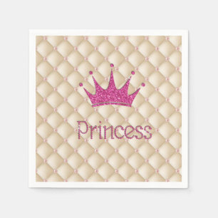 Charmante Chic Parels, Tiara, Prinses, Glitterig Servetten