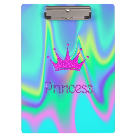 Charmante Chic Tiara, Princess Holografisch Klembord (Voorkant)