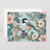 Charmante Chickadee Bird Briefkaart (Voorkant / Achterkant)
