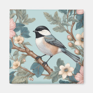 Charmante Chickadee Bird Magneet