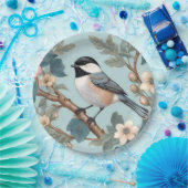 Charmante Chickadee Bird Papieren Bordje (Feest)