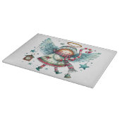 Charmante Christmas Angel Moderne volkskunst stijl Snijplank (Hoek)