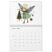 Charmante Christmas Angels Folk Art Style Kalender (Mar 2026)