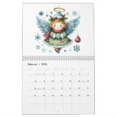 Charmante Christmas Angels Folk Art Style Kalender (Feb 2026)