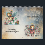 Charmante Christmas Angels Folk Art Style Kalender<br><div class="desc">Schattig kunstwerk van de kerstengelen. Breng de vakantiegeest het hele jaar door in uw huis. Geweldig kerstcadeau. AI-ondersteunde grafische oplossingen die zijn aangeschaft voor commercieel gebruik. Beeldende kunst: RedHeronLighthouse</div>