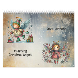 Charmante Christmas Angels Folk Art Style Kalender