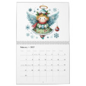 Charmante Christmas Angels Folk Art Style Kalender (Feb 2027)
