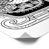 Charmante Christmas Bird's Sleigh Ride Kleuren Poster (Hoek)