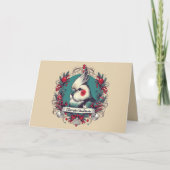 Charmante  Cockatiel Vakantie Krans Pet Bird Kaart (Voorkant)