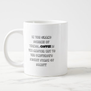 Charmante Coffee Philosophy Humor Grote Koffiekop