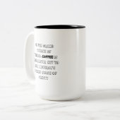 Charmante Coffee Philosophy Humor Tweekleurige Koffiemok (Voorkant links)