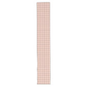 Charmante Coral Grey Check Runner eettafel Lange Tafelloper (Voorkant)