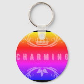 "Charmante" Crown Elegance Aluminium Circle Sleute Sleutelhanger (Voorkant)