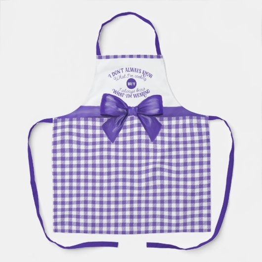 Charmante culinaire komedie: het Paarse Vichy Scho Schort (Voorkant)