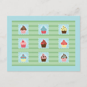 Charmante cupcakes briefkaart