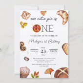 Charmante Cutie Pie Eerste Verjaardag Modern Kaart (Voorkant)