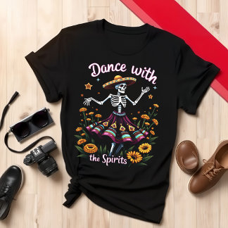 Charmante Dag van de Doden Dans met Geesten T-shirt